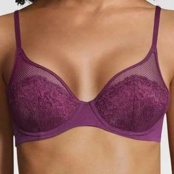 36B Maidenform SE9502 Self Expressions Lace Shaping Underwire Bra Galactic Red B - Picture 5 of 7